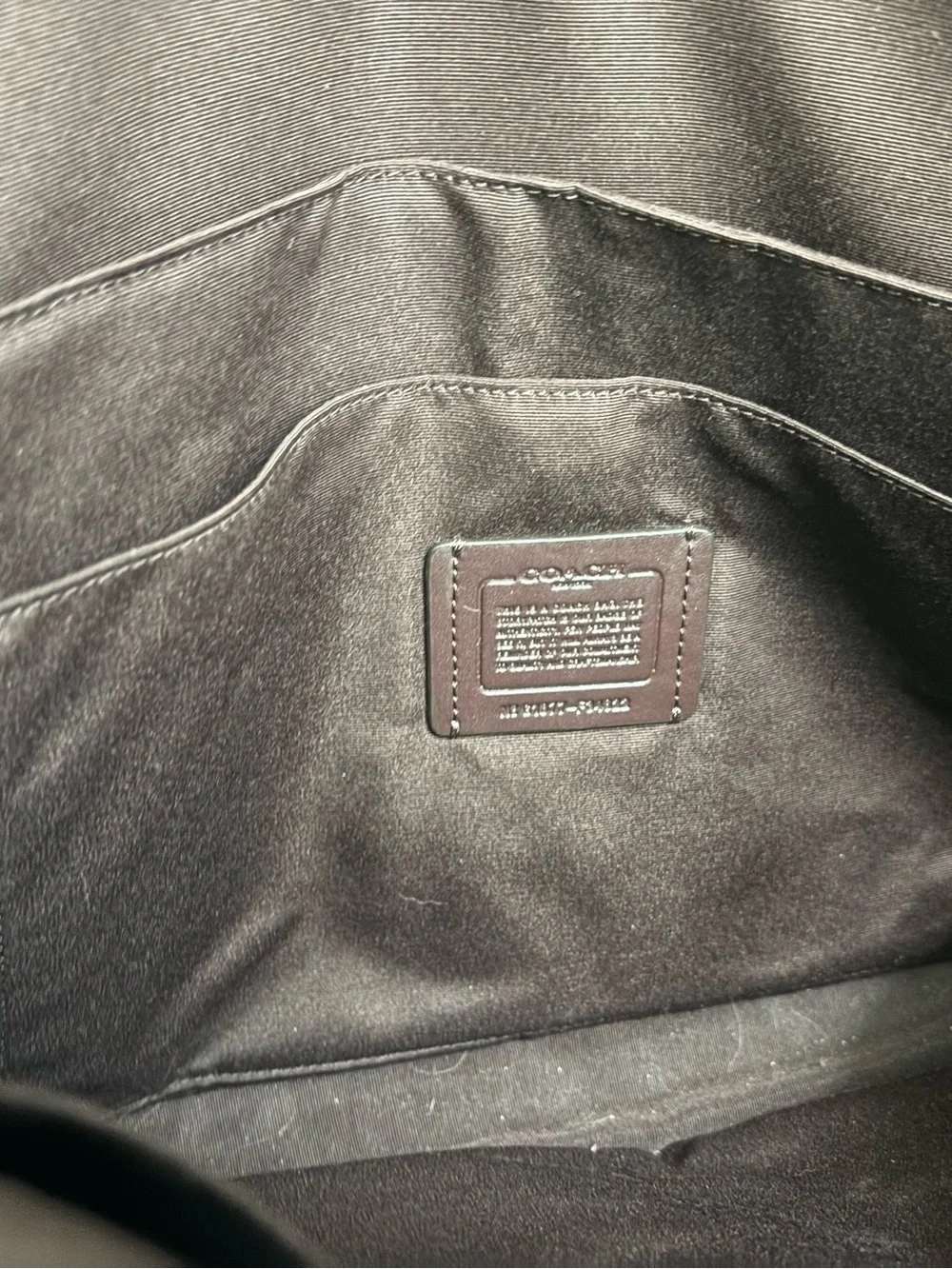 Coach Two-Tone Leather Laptop Bag in Brown and Pink